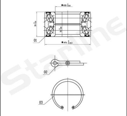 Starline LO 03410 - Kit cuscinetto ruota autozon.pro