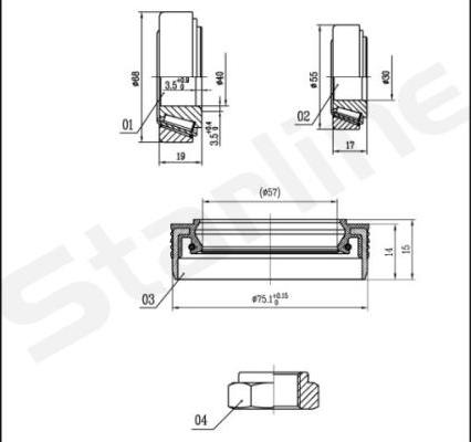 Starline LO 03429 - Kit cuscinetto ruota autozon.pro