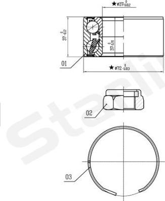 Starline LO 03596 - Kit cuscinetto ruota autozon.pro