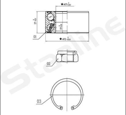 Starline LO 03554 - Kit cuscinetto ruota autozon.pro