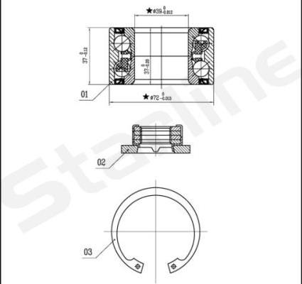 Starline LO 03531 - Kit cuscinetto ruota autozon.pro