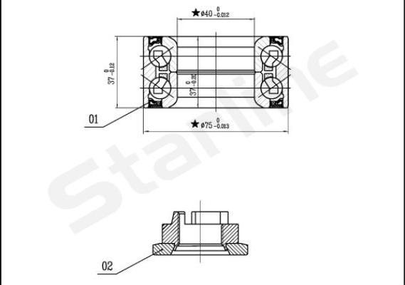 Starline LO 03575 - Kit cuscinetto ruota autozon.pro