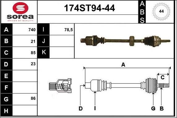 Stellox 158 1566-SX - Albero motore / Semiasse autozon.pro