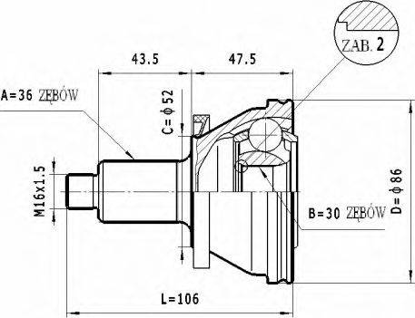 Statim C.011 - Kit giunti, Semiasse autozon.pro