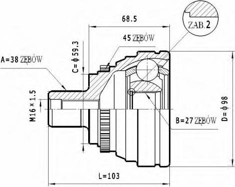 Statim C.330 - Kit giunti, Semiasse autozon.pro