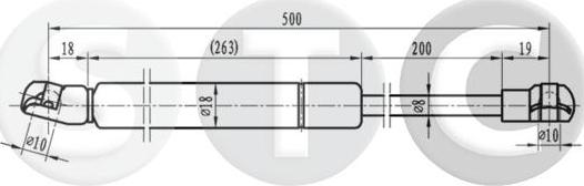 STC T446852 - Ammortizzatore pneumatico, Cofano motore autozon.pro