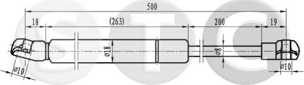 STC T446813 - Ammortizzatore pneumatico, Cofano motore autozon.pro