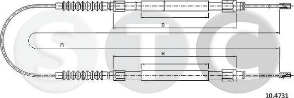 STC T481365 - Cavo comando, Freno stazionamento autozon.pro