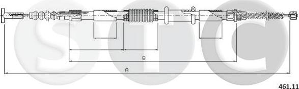 STC T481314 - Cavo comando, Freno stazionamento autozon.pro