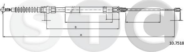 STC T483764 - Cavo comando, Freno stazionamento autozon.pro