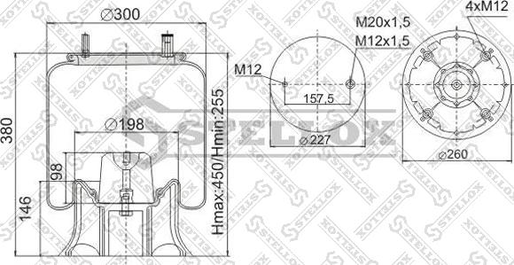 Stellox 90-41562-SX - Soffietto, Sospensione pneumatica autozon.pro