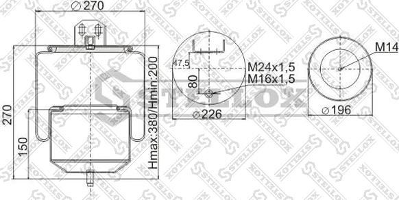 Stellox 90-78041-SX - Soffietto, Sospensione pneumatica autozon.pro