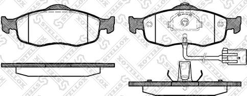 Stellox 443 002B-SX - Kit pastiglie freno, Freno a disco autozon.pro