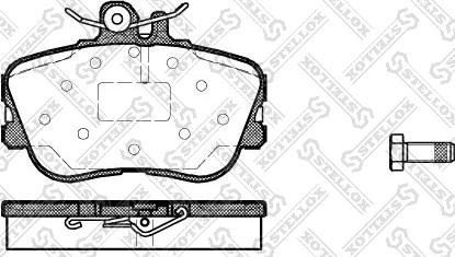 Stellox 456 000B-SX - Kit pastiglie freno, Freno a disco autozon.pro