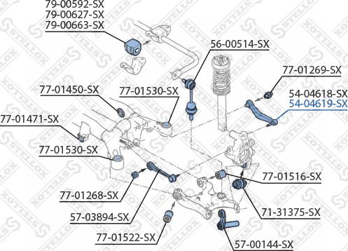 Stellox 54-04619-SX - Braccio oscillante, Sospensione ruota autozon.pro