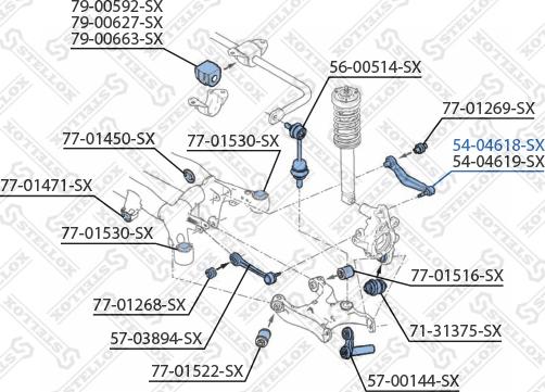 Stellox 54-04618-SX - Braccio oscillante, Sospensione ruota autozon.pro