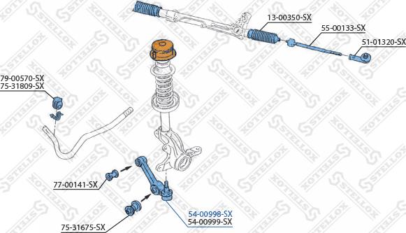 Stellox 54-00998-SX - Braccio oscillante, Sospensione ruota autozon.pro