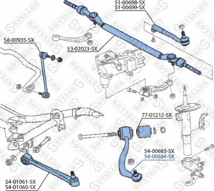 Stellox 54-00684-SX - Braccio oscillante, Sospensione ruota autozon.pro