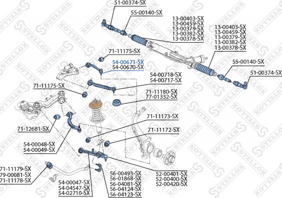 Stellox 54-00671-SX - Braccio oscillante, Sospensione ruota autozon.pro