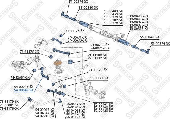 Stellox 54-00049-SX - Braccio oscillante, Sospensione ruota autozon.pro