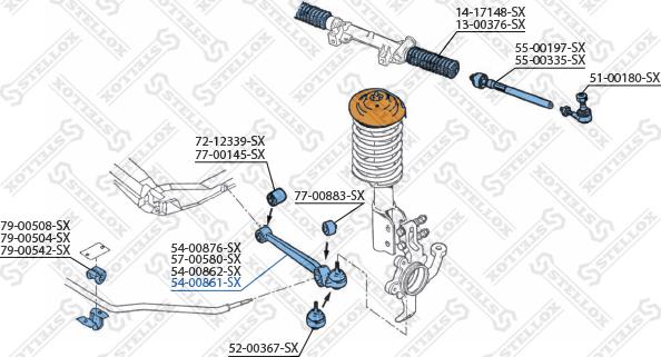 Stellox 54-00861-SX - Braccio oscillante, Sospensione ruota autozon.pro