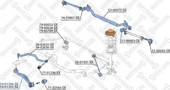 Stellox 54-01206-SX - Braccio oscillante, Sospensione ruota autozon.pro