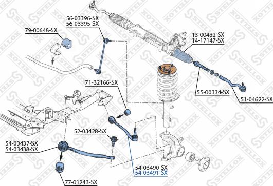 Stellox 54-03491-SX - Braccio oscillante, Sospensione ruota autozon.pro