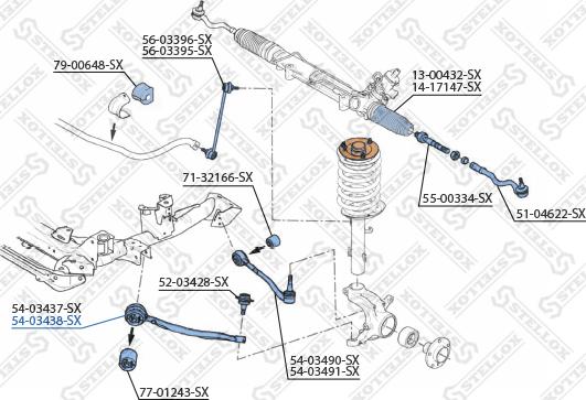 Stellox 54-03438-SX - Braccio oscillante, Sospensione ruota autozon.pro