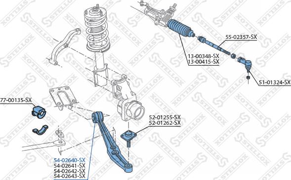 Stellox 54-02640-SX - Braccio oscillante, Sospensione ruota autozon.pro