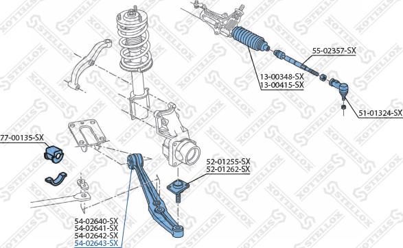 Stellox 54-02643-SX - Braccio oscillante, Sospensione ruota autozon.pro