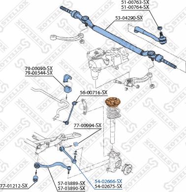 Stellox 54-02666-SX - Braccio oscillante, Sospensione ruota autozon.pro