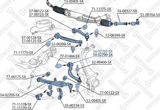 Stellox 54-02707-SX - Braccio oscillante, Sospensione ruota autozon.pro