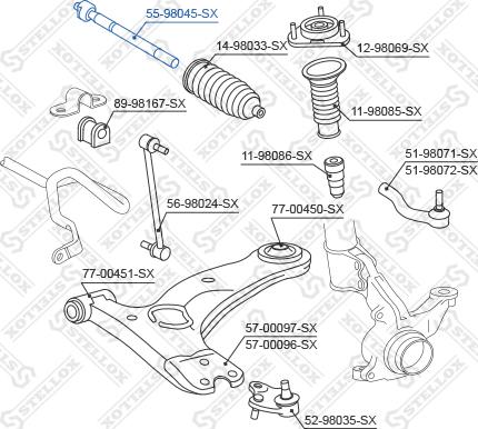 Stellox 55-98045-SX - Giunto assiale, Asta trasversale autozon.pro