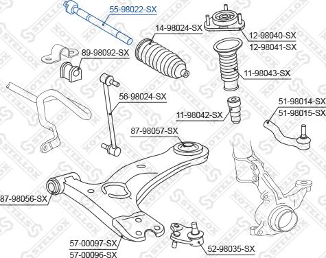 Stellox 55-98022-SX - Giunto assiale, Asta trasversale autozon.pro