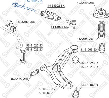 Stellox 55-51001-SX - Giunto assiale, Asta trasversale autozon.pro