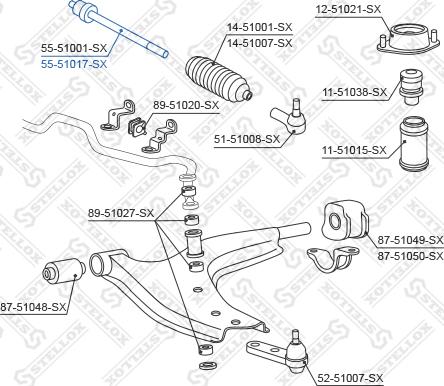 Stellox 55-51017-SX - Giunto assiale, Asta trasversale autozon.pro