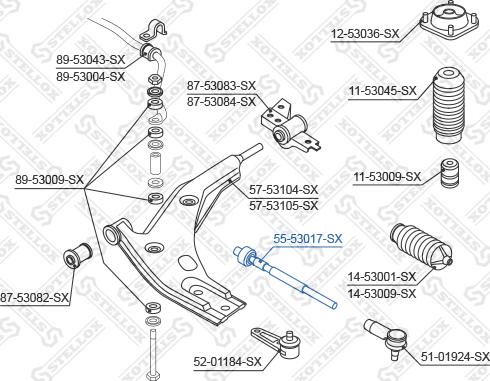 Stellox 55-53017-SX - Giunto assiale, Asta trasversale autozon.pro