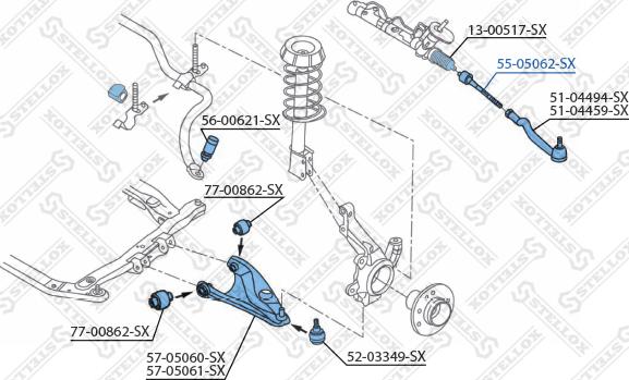 Stellox 55-05062-SX - Giunto assiale, Asta trasversale autozon.pro