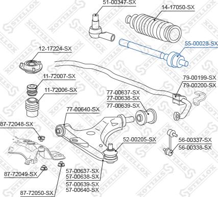 Stellox 55-00028-SX - Giunto assiale, Asta trasversale autozon.pro