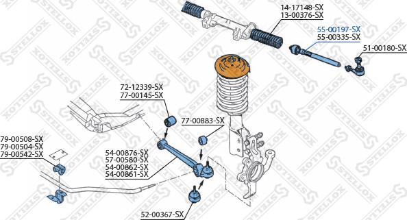 Stellox 55-00197-SX - Giunto assiale, Asta trasversale autozon.pro