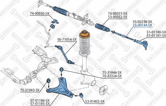 Stellox 55-00144-SX - Giunto assiale, Asta trasversale autozon.pro