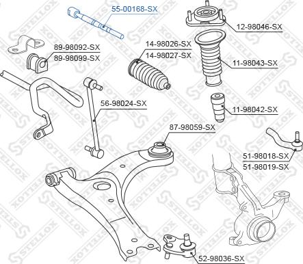 Stellox 55-00168-SX - Giunto assiale, Asta trasversale autozon.pro