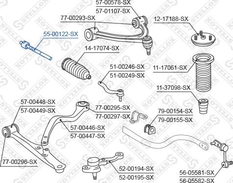 Stellox 55-00122-SX - Giunto assiale, Asta trasversale autozon.pro