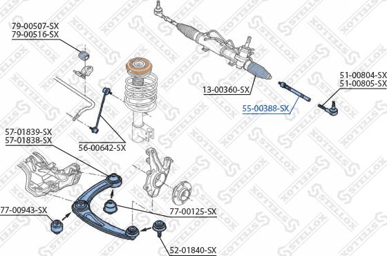 Stellox 55-00388-SX - Giunto assiale, Asta trasversale autozon.pro