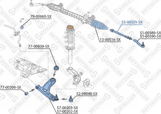 Stellox 55-00331-SX - Giunto assiale, Asta trasversale autozon.pro