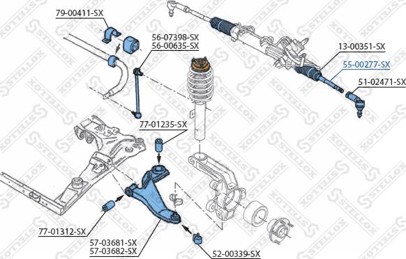 Stellox 55-00277-SX - Giunto assiale, Asta trasversale autozon.pro