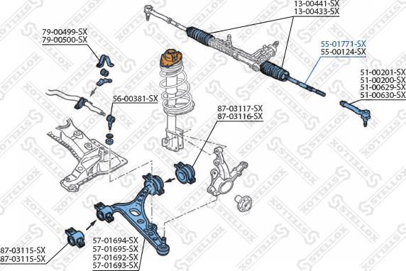 Stellox 55-01771-SX - Giunto assiale, Asta trasversale autozon.pro