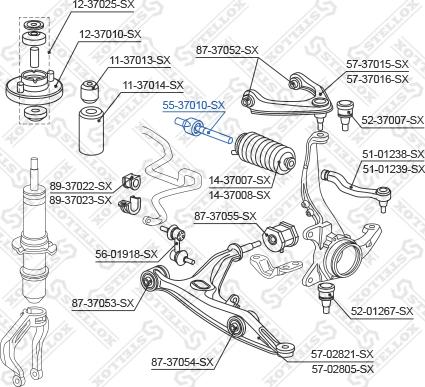 Stellox 55-37010-SX - Giunto assiale, Asta trasversale autozon.pro