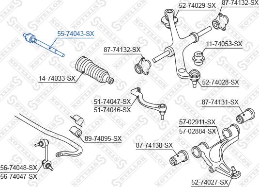 Stellox 55-74043-SX - Giunto assiale, Asta trasversale autozon.pro