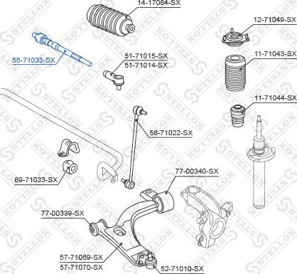 Stellox 55-71033-SX - Giunto assiale, Asta trasversale autozon.pro